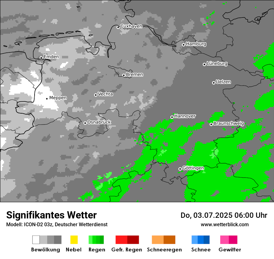 Modellkarten Signifikantes Wetter
