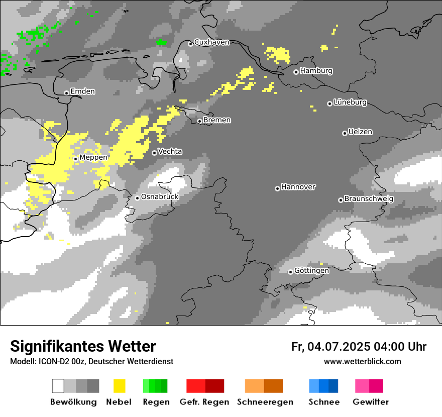 Modellkarten Signifikantes Wetter