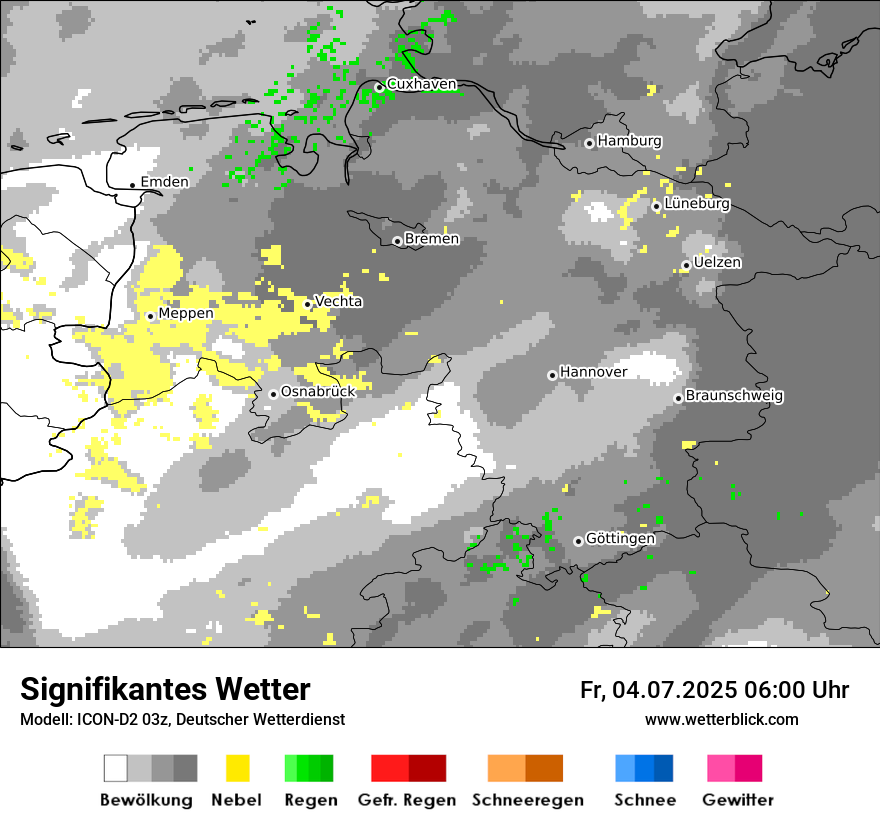 Modellkarten Signifikantes Wetter