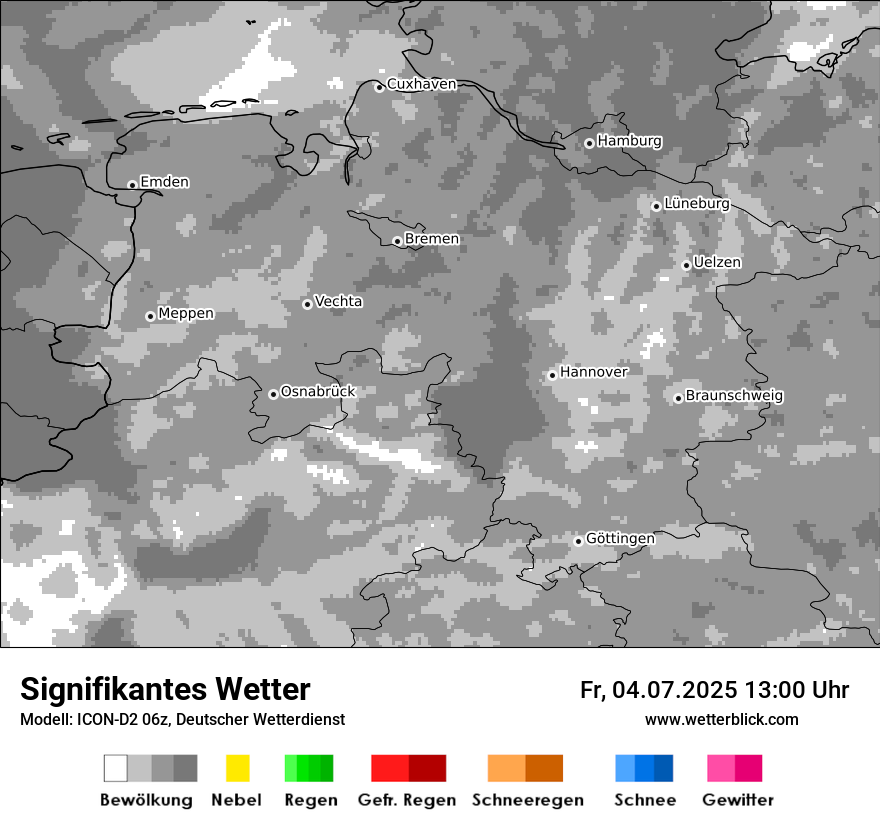 Modellkarten Signifikantes Wetter