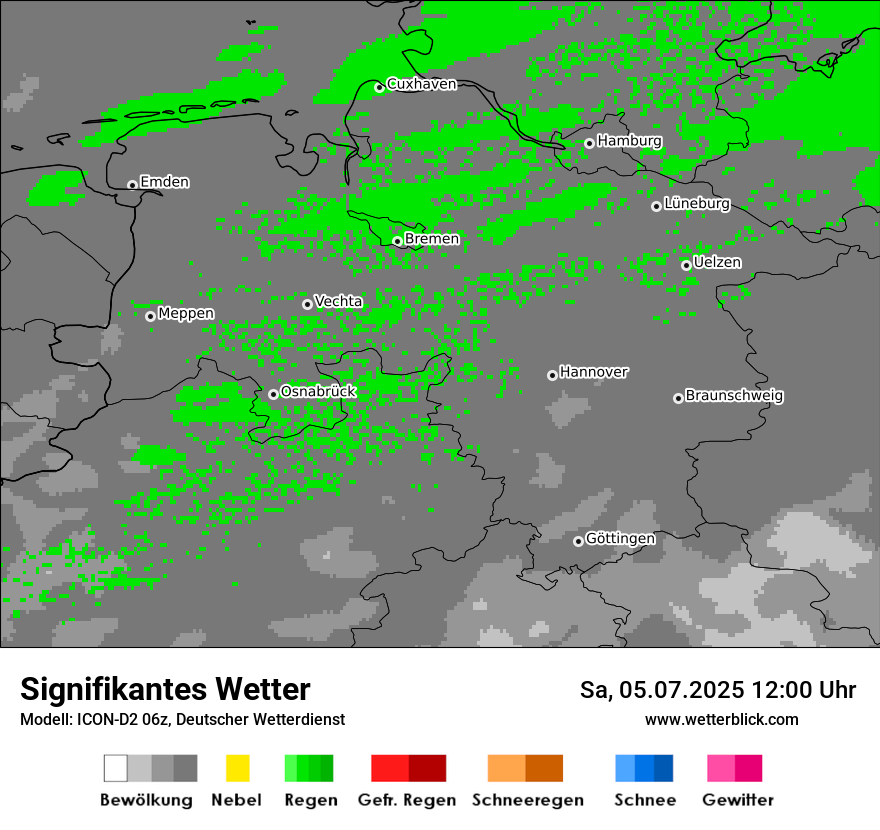 Modellkarten Signifikantes Wetter