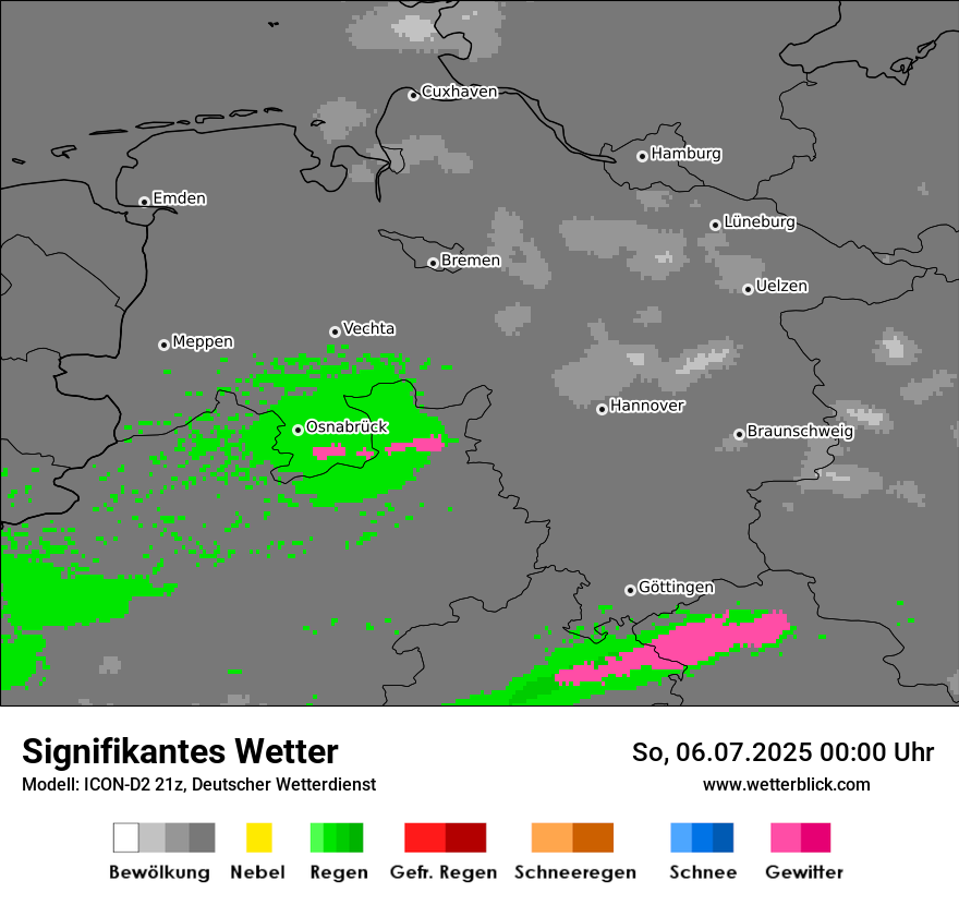 Modellkarten Signifikantes Wetter
