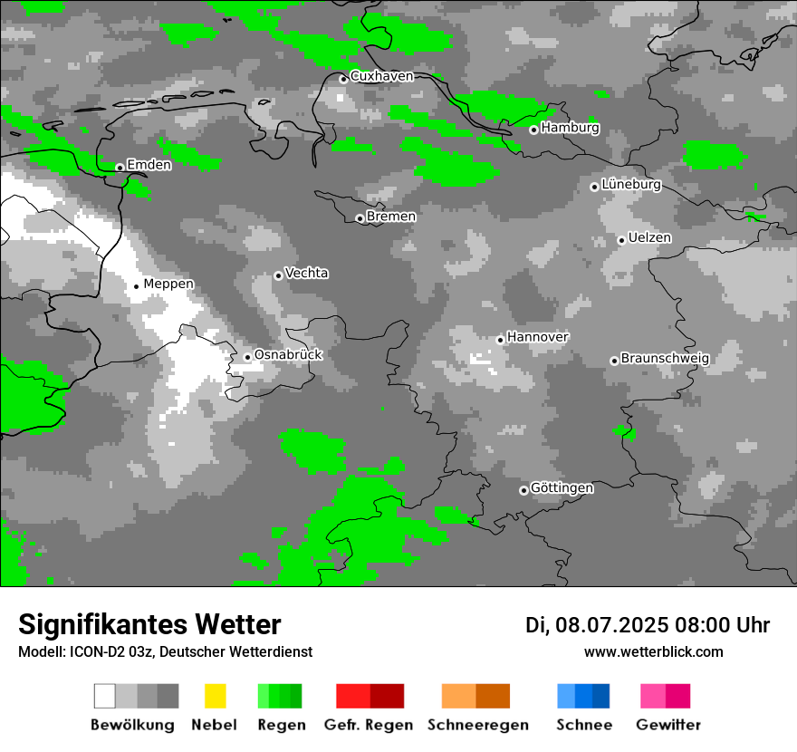 Modellkarten Signifikantes Wetter