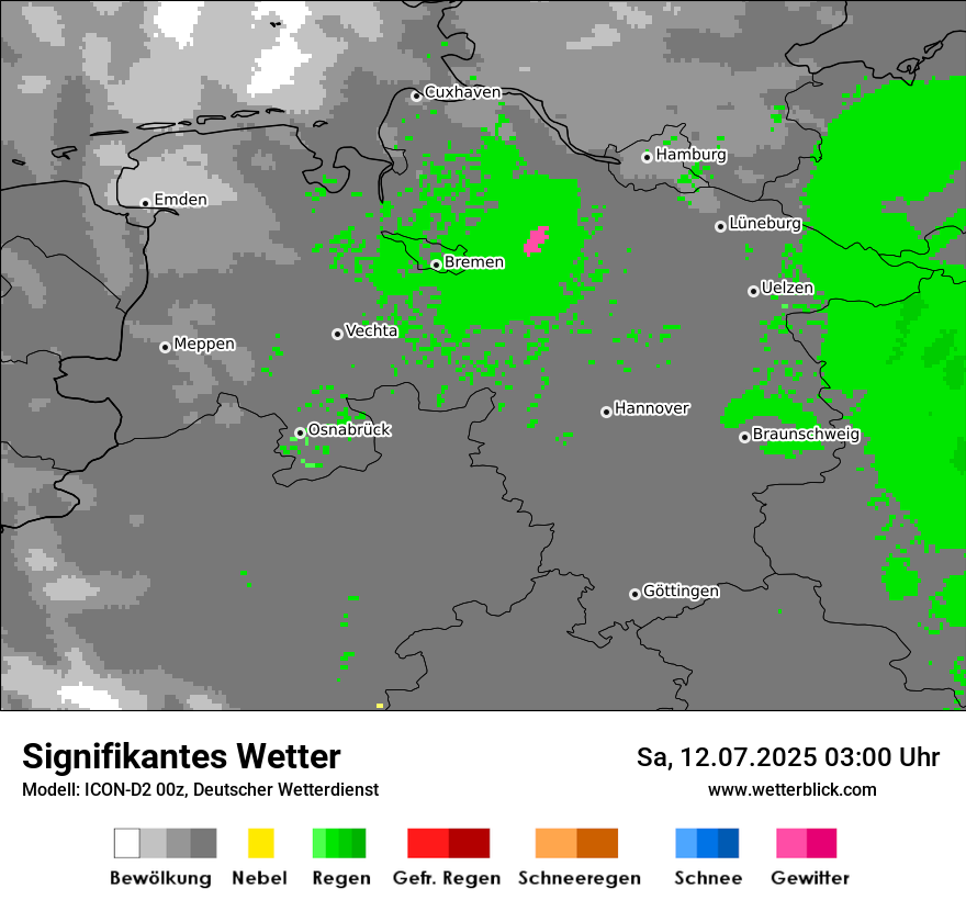 Modellkarten Signifikantes Wetter