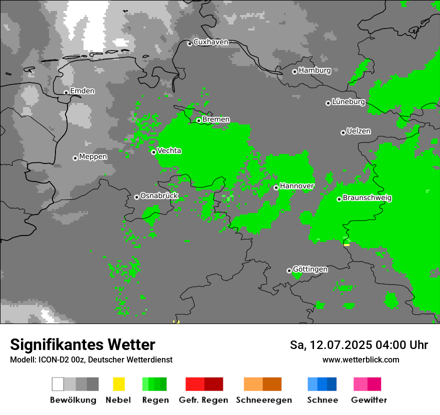 Modellkarten Signifikantes Wetter