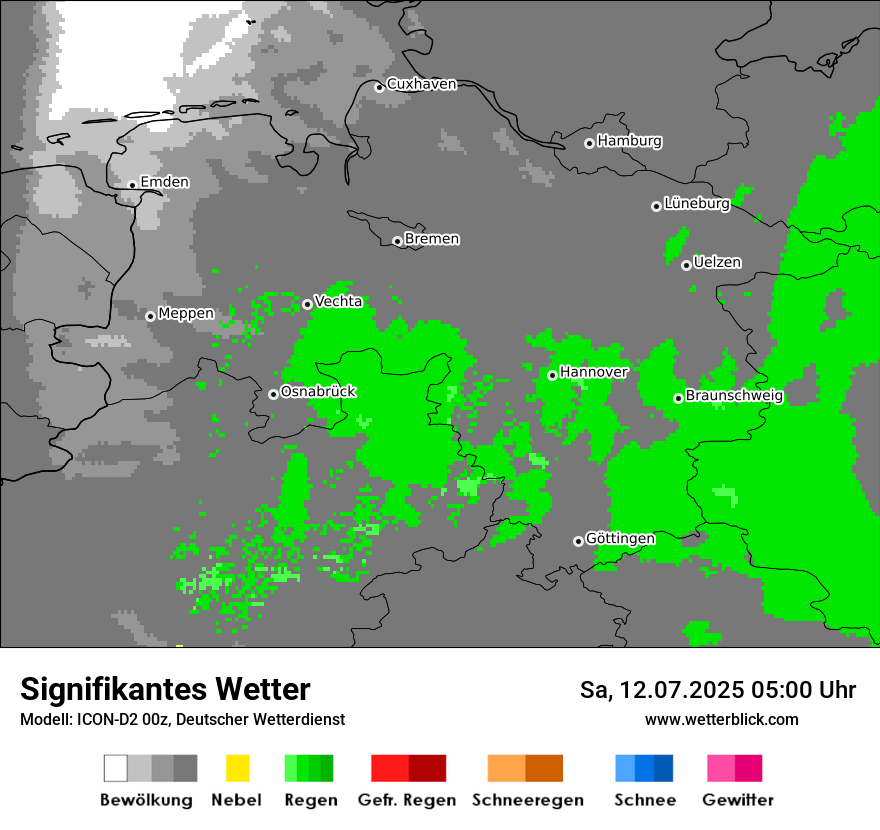 Modellkarten Signifikantes Wetter