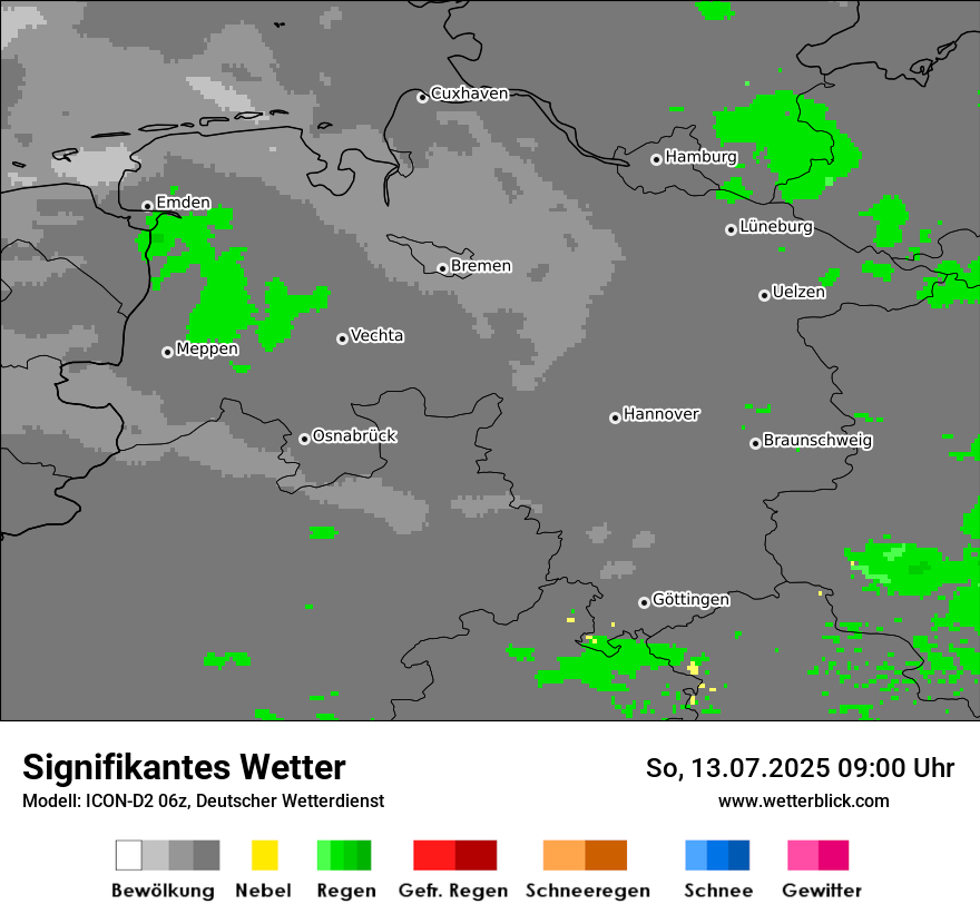 Modellkarten Signifikantes Wetter