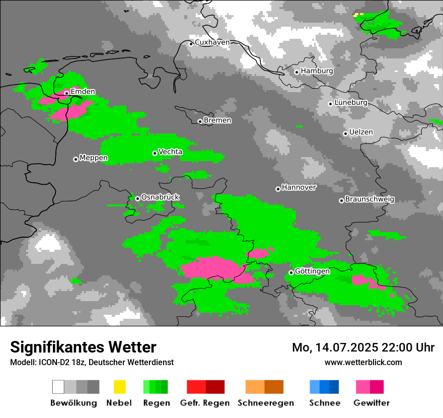 Modellkarten Signifikantes Wetter