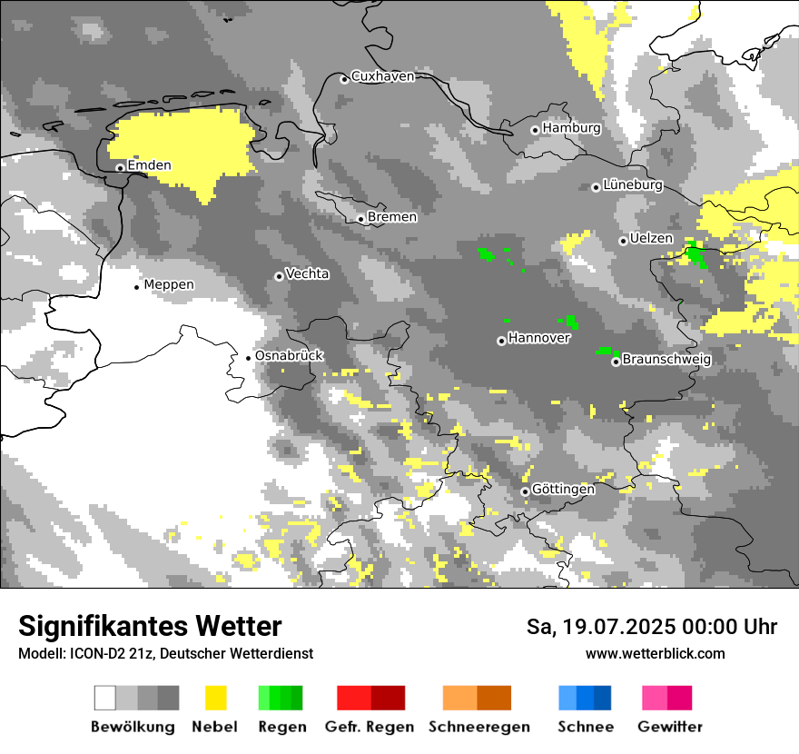 Modellkarten Signifikantes Wetter