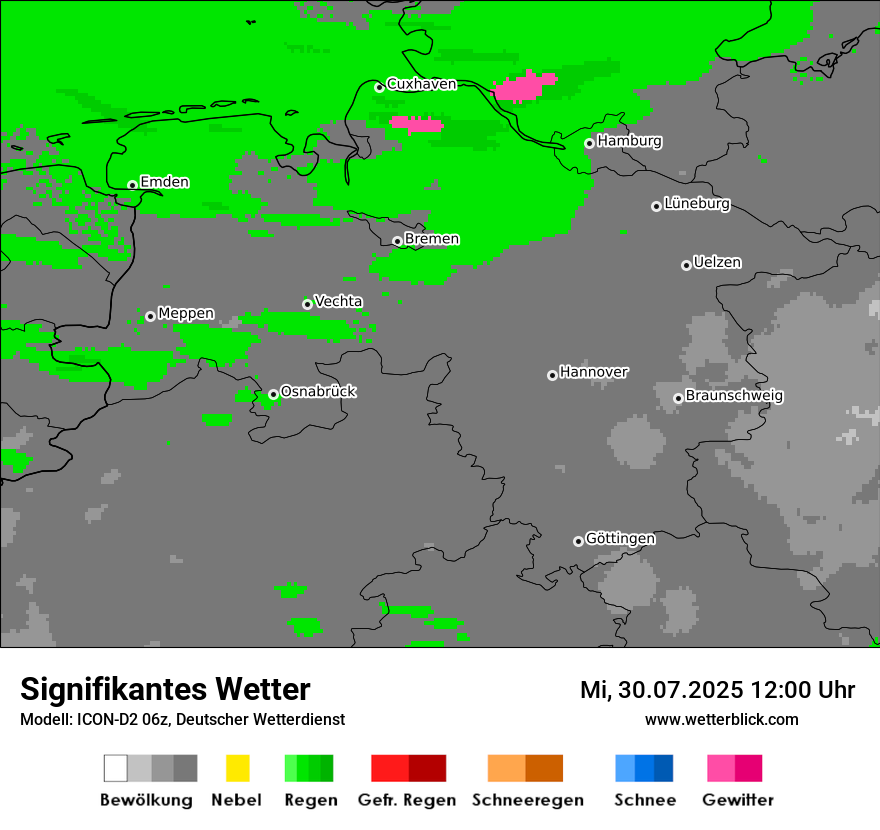 Modellkarten Signifikantes Wetter