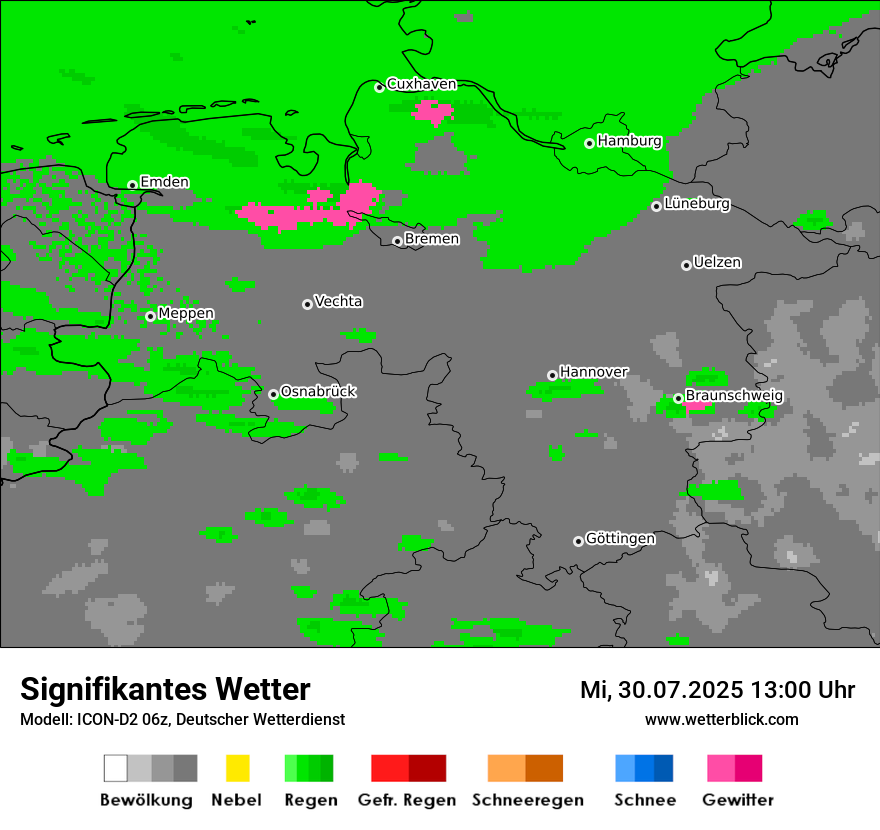 Modellkarten Signifikantes Wetter