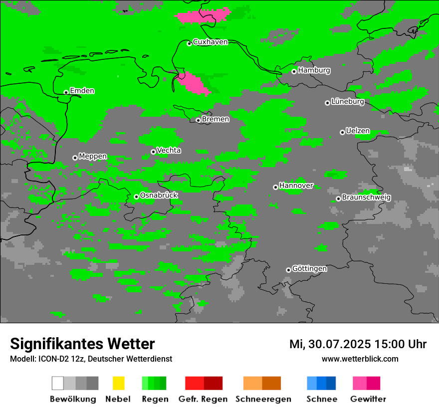 Modellkarten Signifikantes Wetter