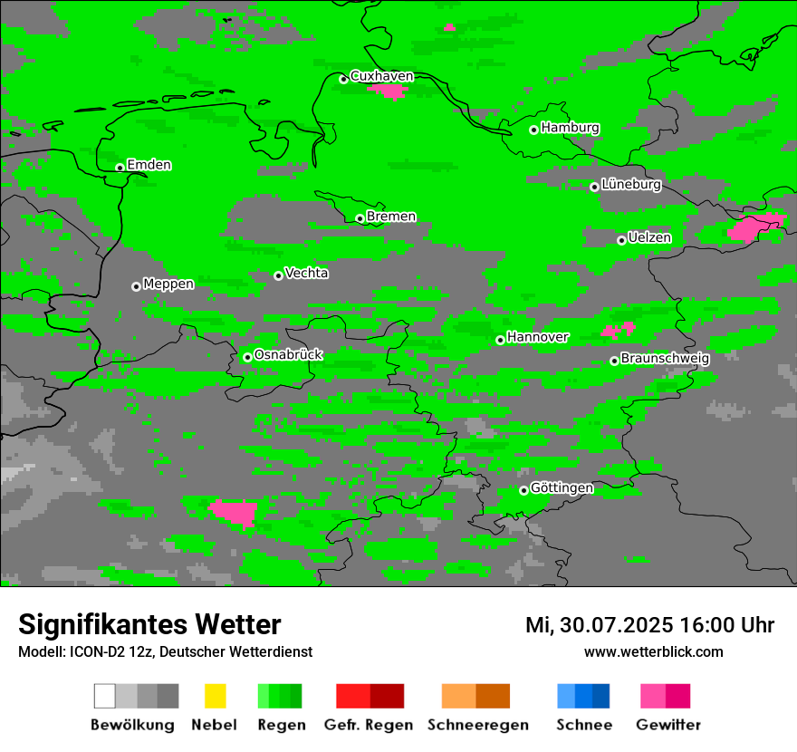Modellkarten Signifikantes Wetter