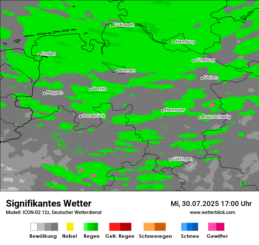 Modellkarten Signifikantes Wetter
