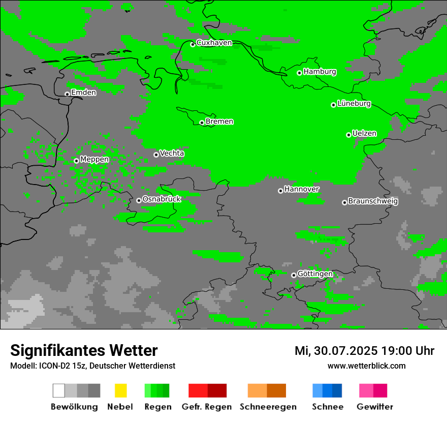 Modellkarten Signifikantes Wetter
