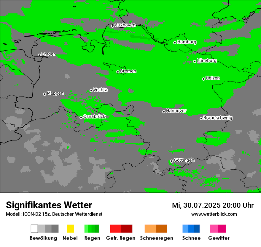 Modellkarten Signifikantes Wetter