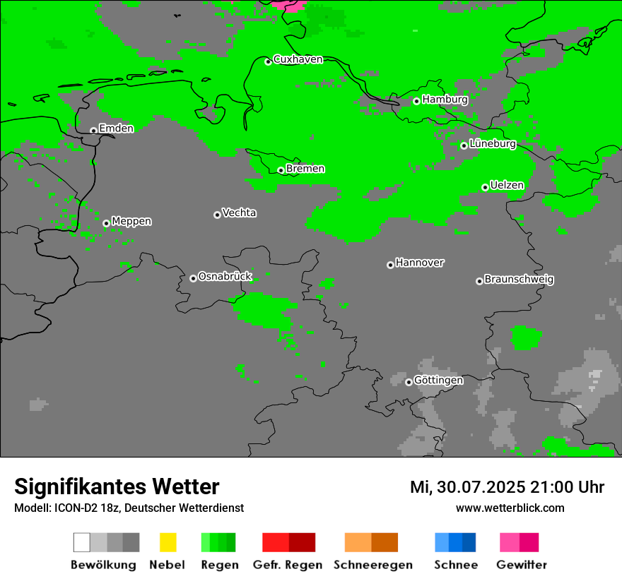 Modellkarten Signifikantes Wetter