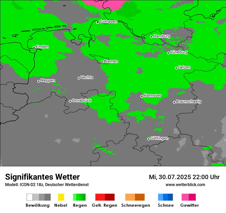 Modellkarten Signifikantes Wetter