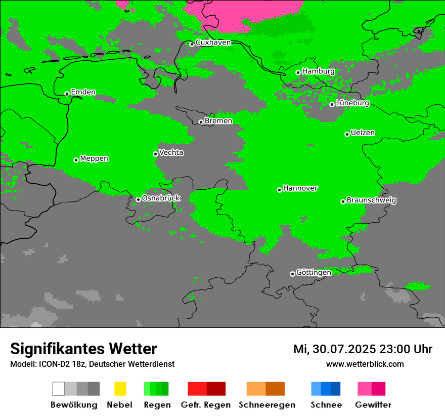 Modellkarten Signifikantes Wetter