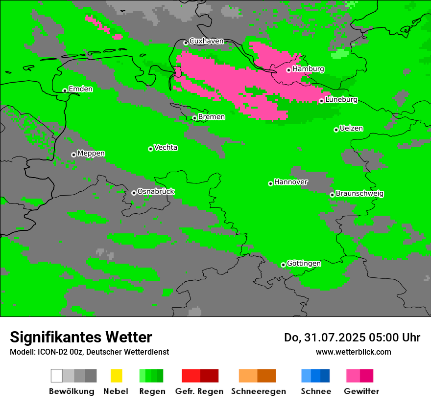Modellkarten Signifikantes Wetter