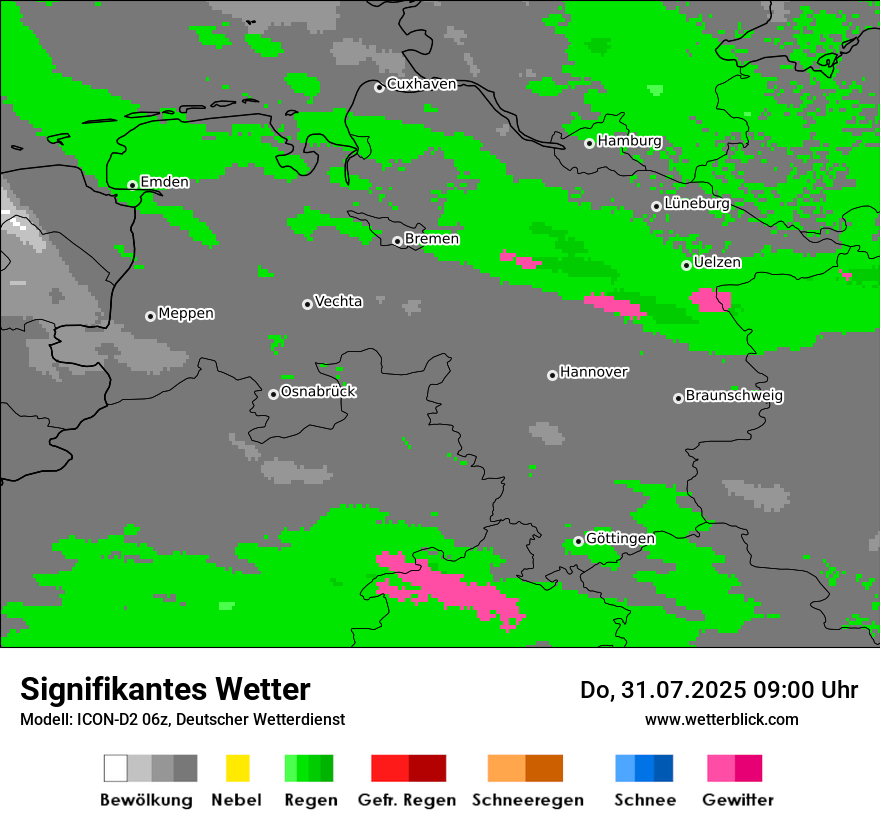 Modellkarten Signifikantes Wetter
