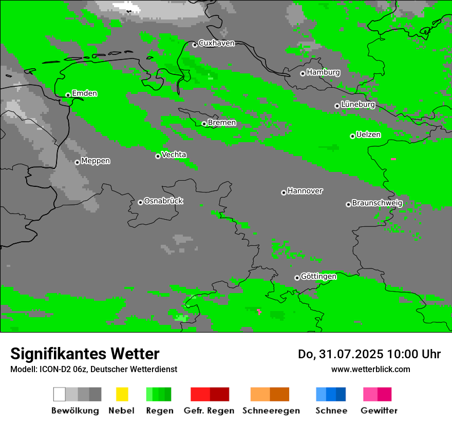 Modellkarten Signifikantes Wetter