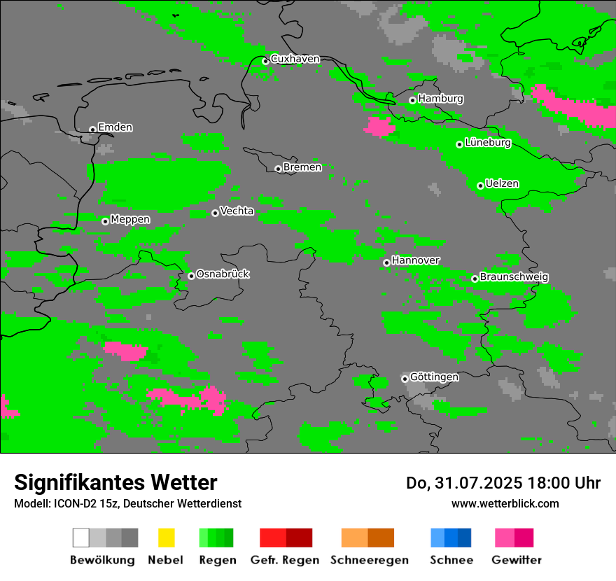 Modellkarten Signifikantes Wetter