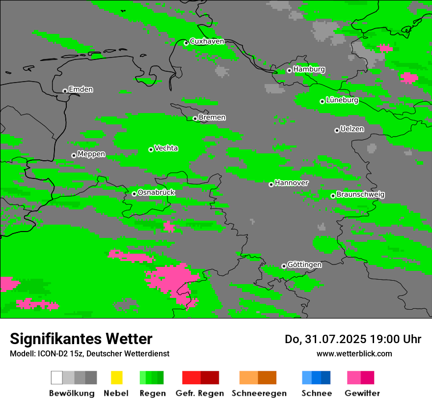 Modellkarten Signifikantes Wetter