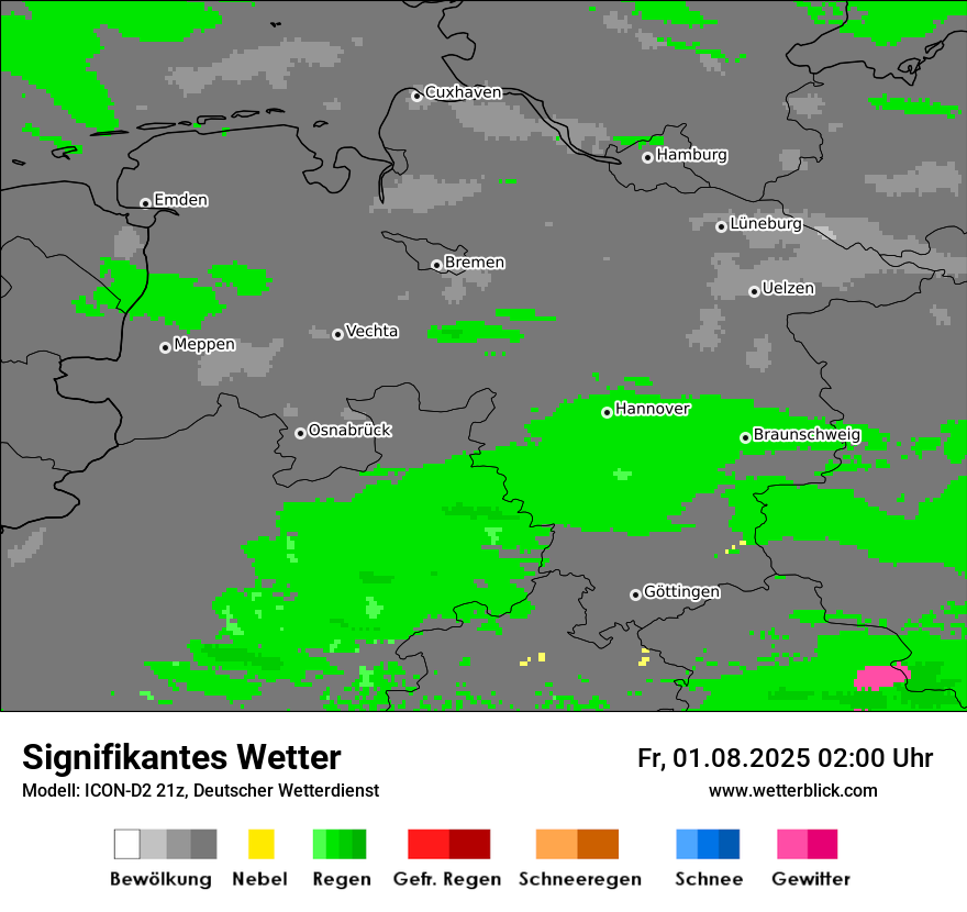 Modellkarten Signifikantes Wetter