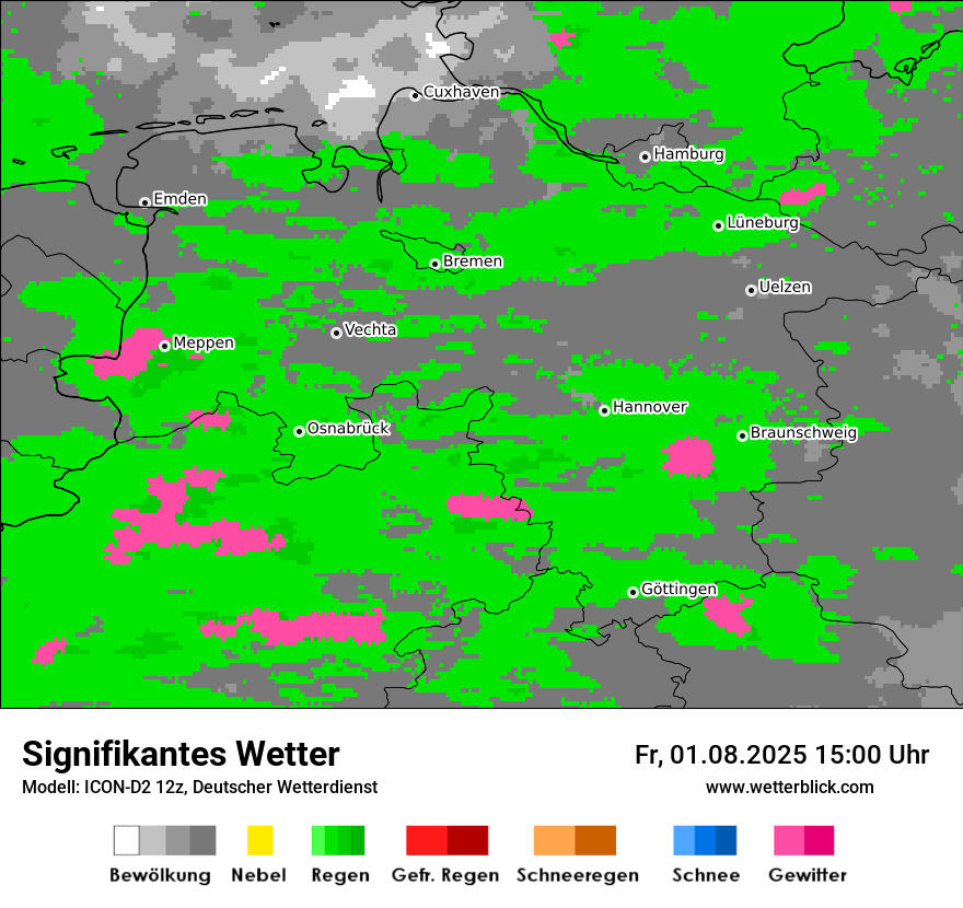 Modellkarten Signifikantes Wetter