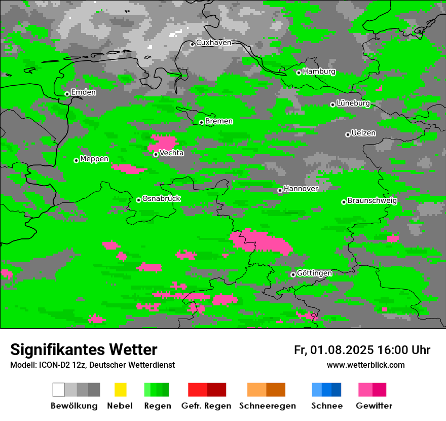 Modellkarten Signifikantes Wetter