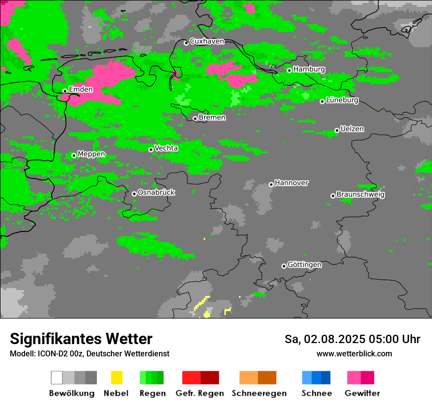 Modellkarten Signifikantes Wetter