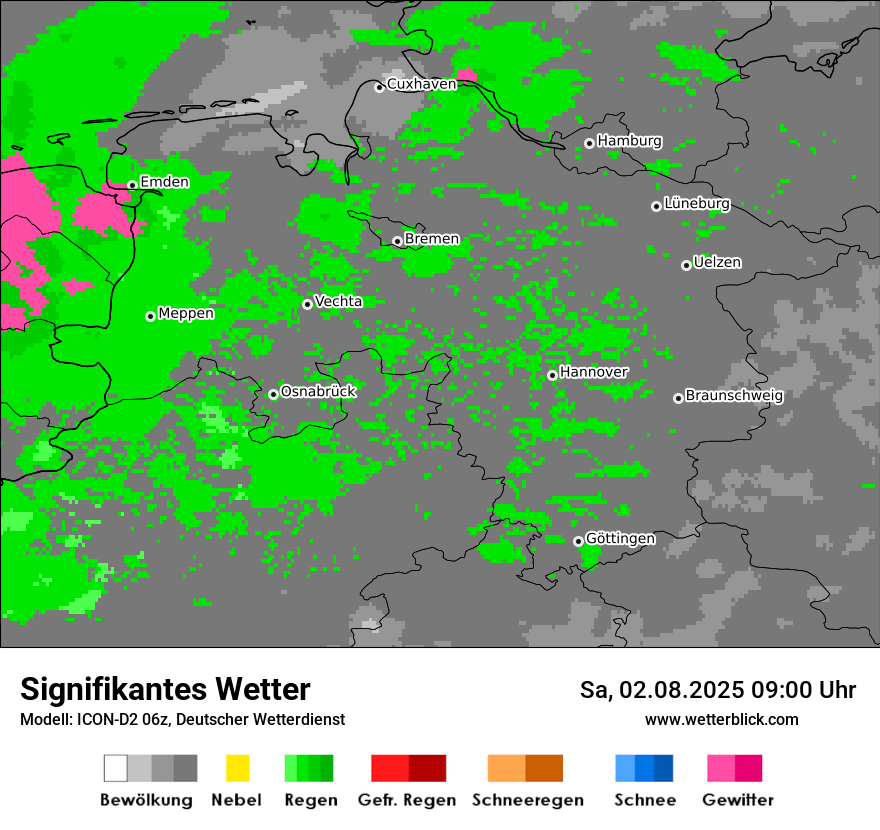 Modellkarten Signifikantes Wetter