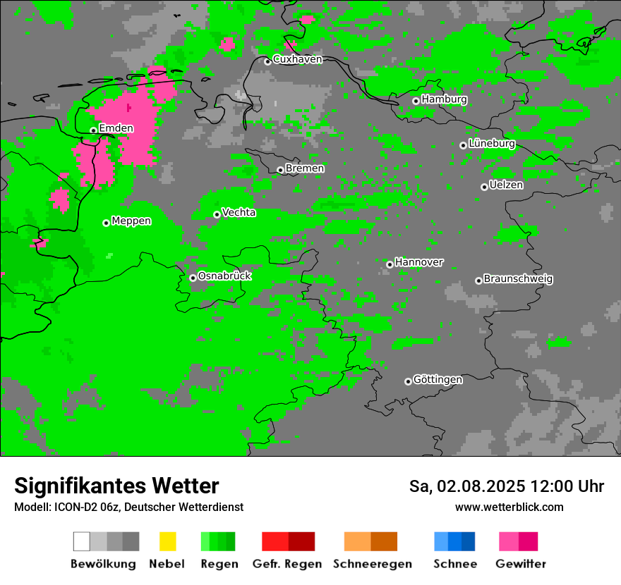 Modellkarten Signifikantes Wetter
