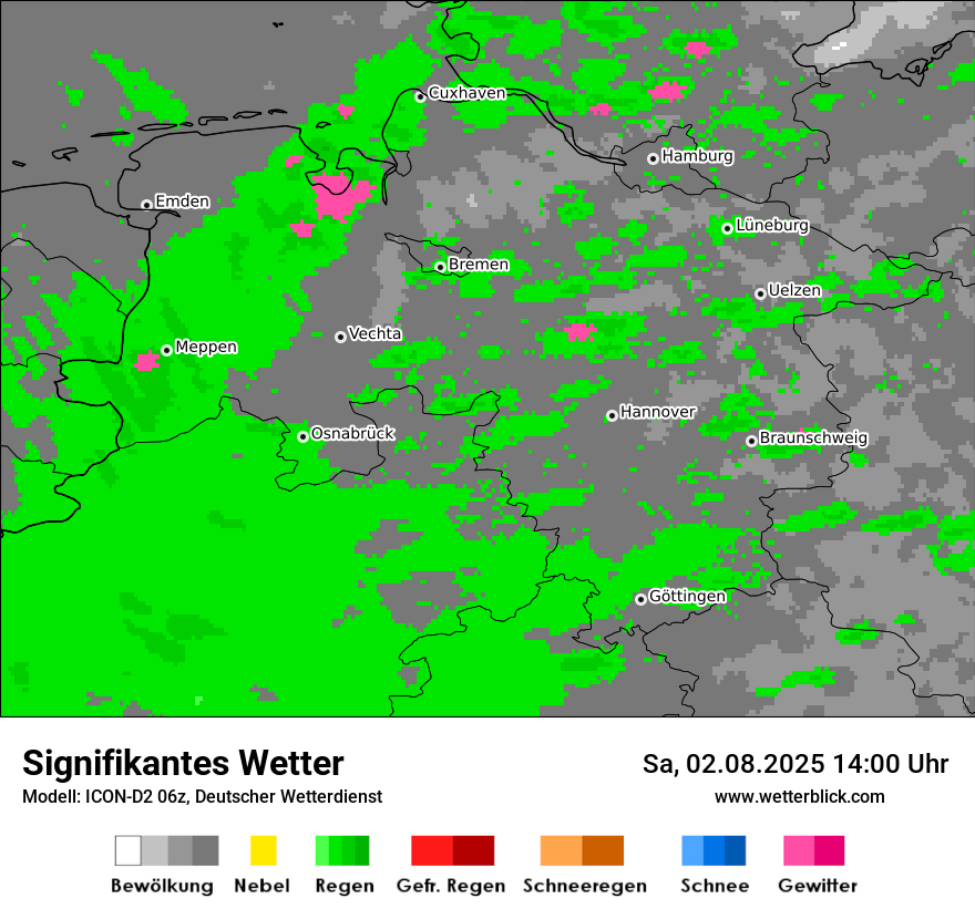 Modellkarten Signifikantes Wetter