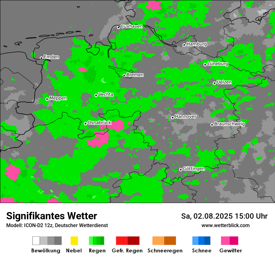 Modellkarten Signifikantes Wetter