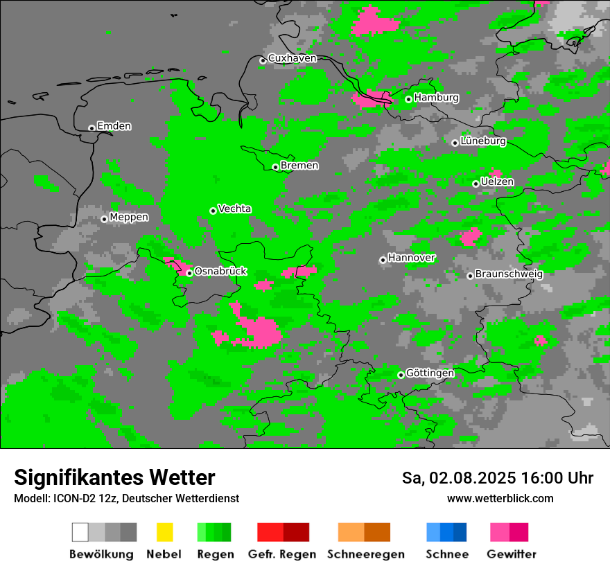 Modellkarten Signifikantes Wetter