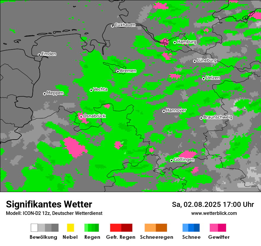 Modellkarten Signifikantes Wetter