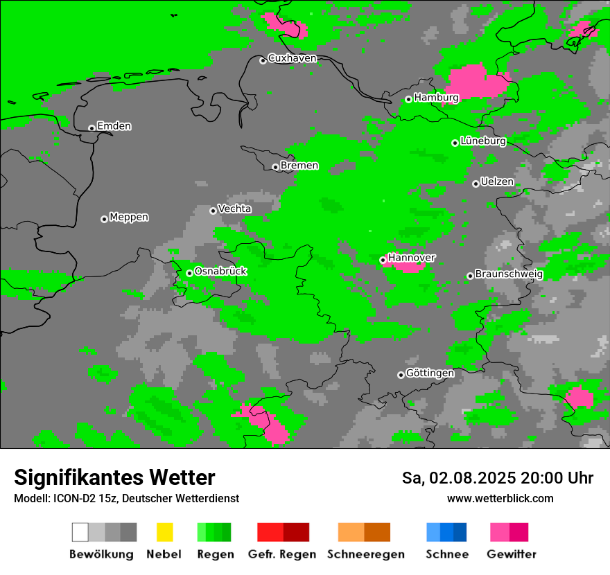 Modellkarten Signifikantes Wetter