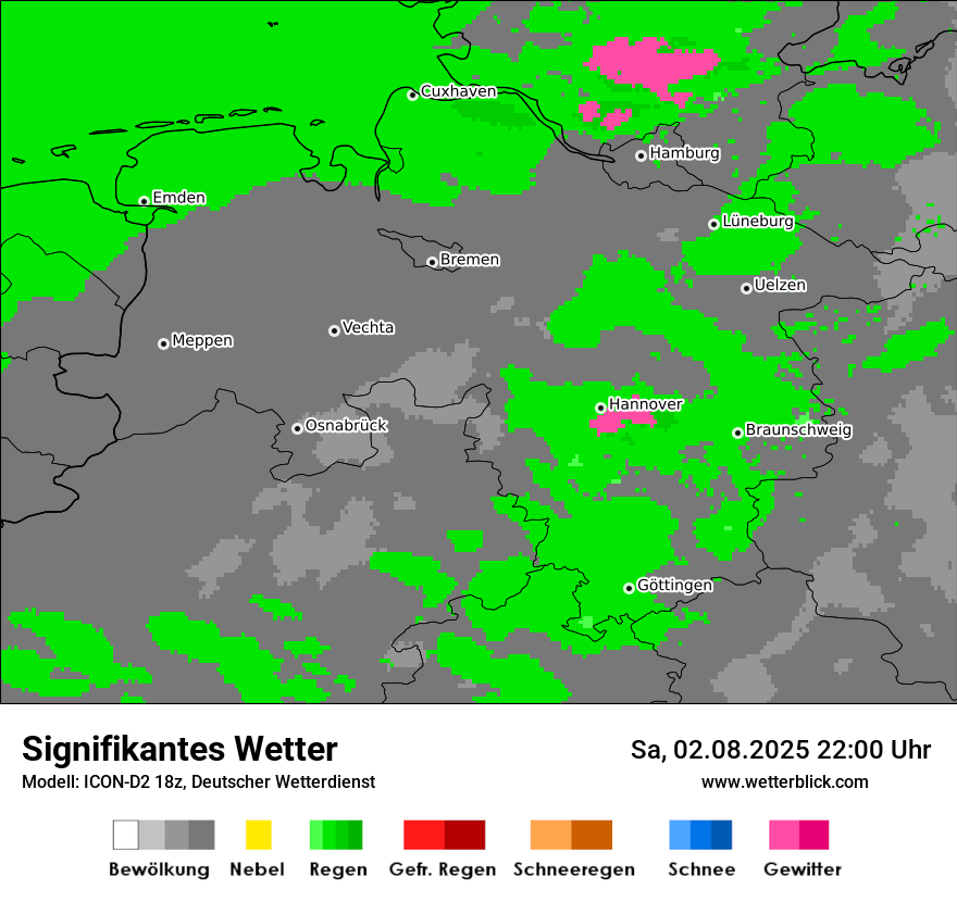 Modellkarten Signifikantes Wetter