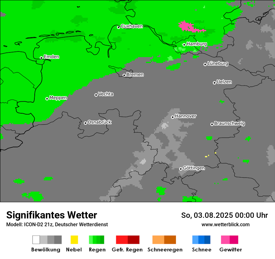 Modellkarten Signifikantes Wetter