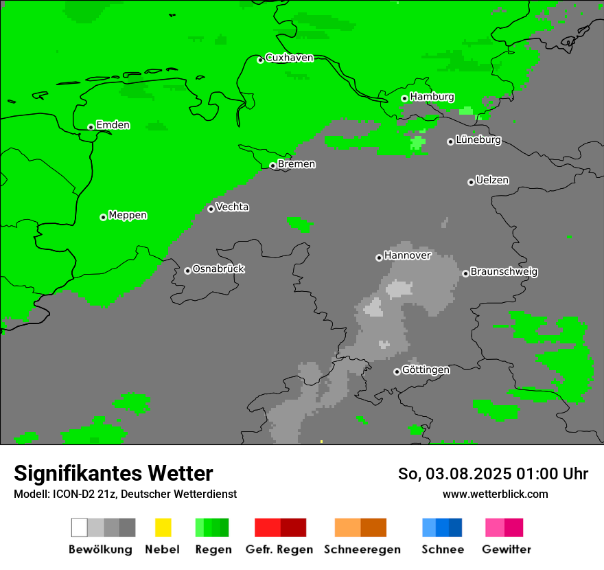 Modellkarten Signifikantes Wetter