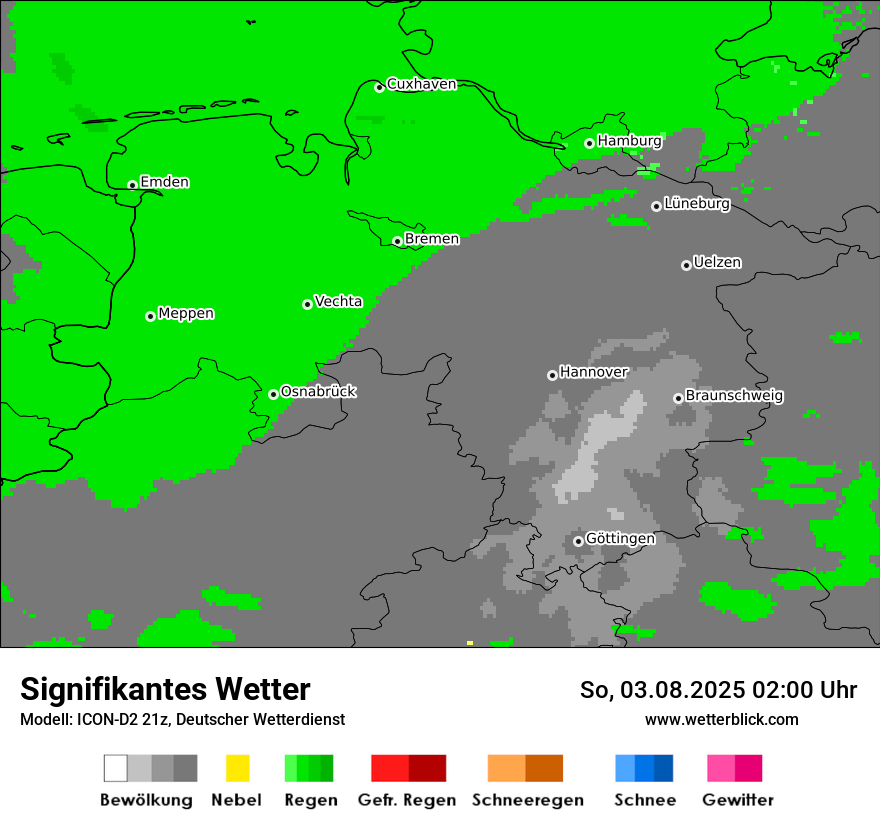Modellkarten Signifikantes Wetter