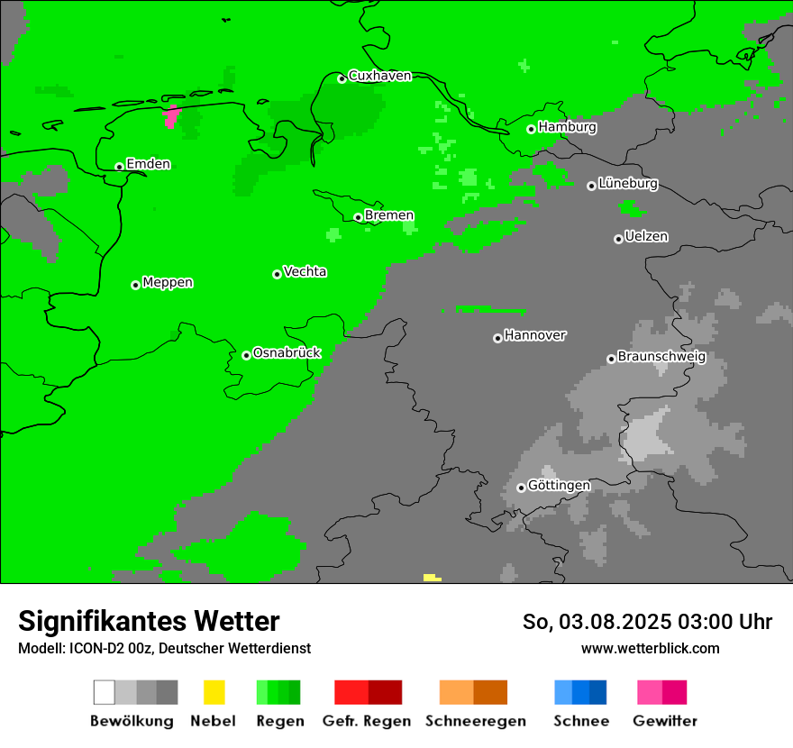 Modellkarten Signifikantes Wetter