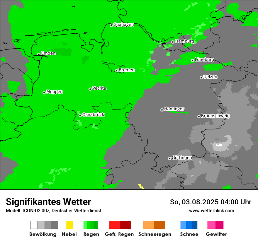 Modellkarten Signifikantes Wetter