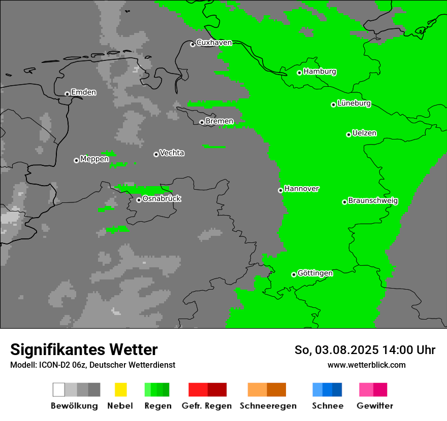 Modellkarten Signifikantes Wetter