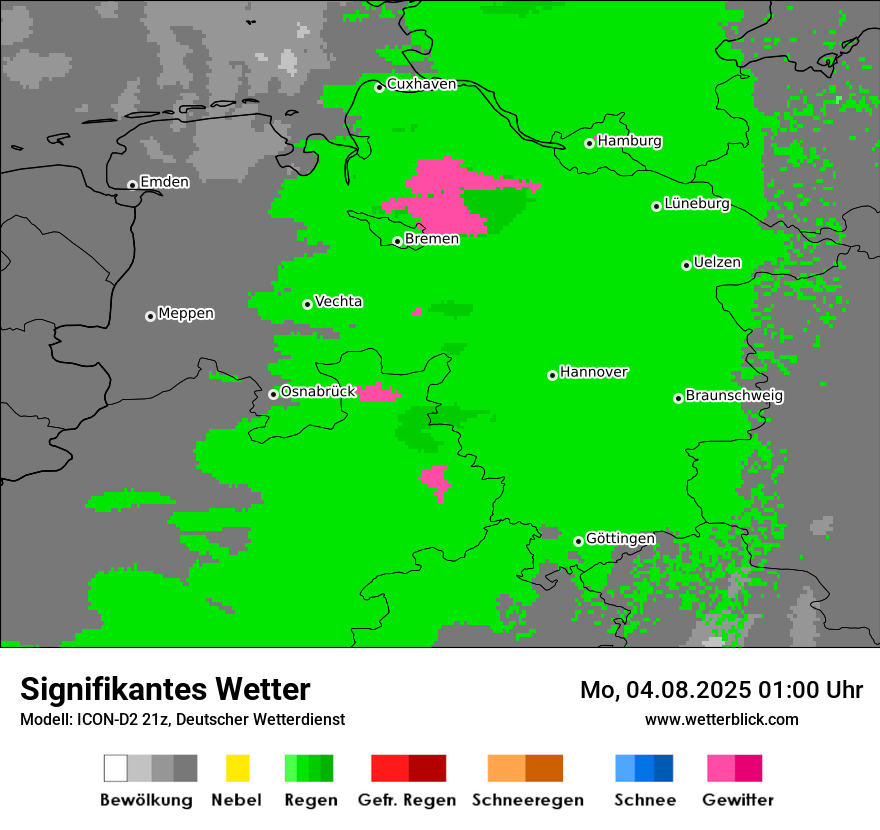 Modellkarten Signifikantes Wetter