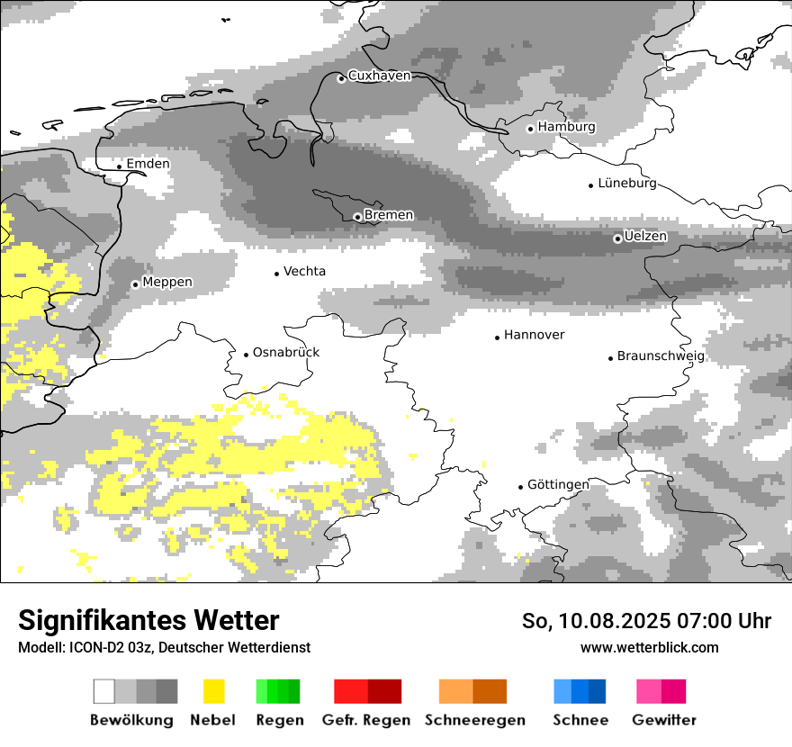 Modellkarten Signifikantes Wetter