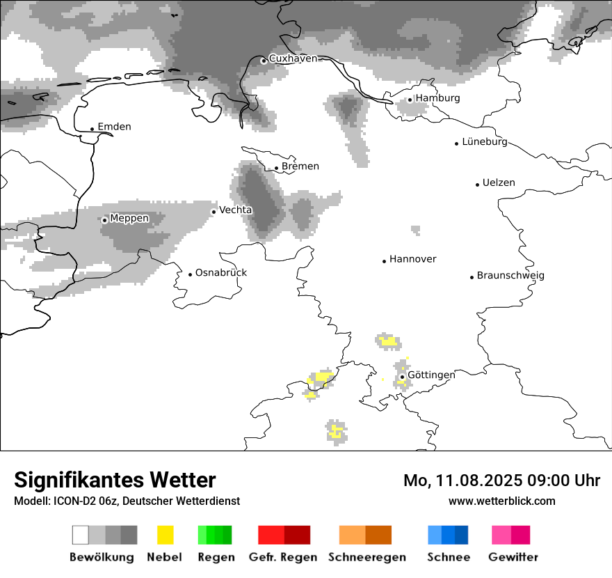 Modellkarten Signifikantes Wetter