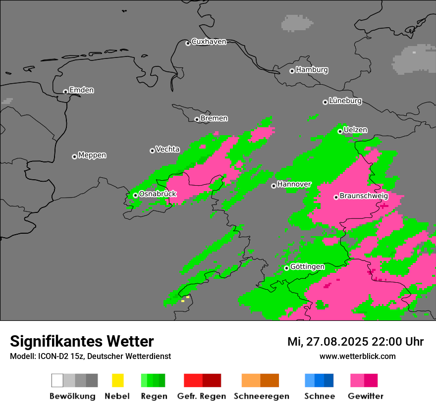 Modellkarten Signifikantes Wetter